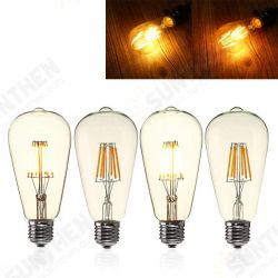 E27 ST64 6W Clear Cover Dimmable Edison Retro Vintage Filament COB LED Bulb Light Lamp AC110/220V E27 ST64 6W Clear Cover Dimmable Edison Retro Vintage Filament COB LED Bulb Light Lamp AC110/220V