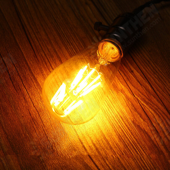 E27 ST64 8W Clear Cover Dimmable Edison Retro Vintage Filament COB LED Bulb Light Lamp AC110/220V