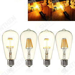 E27 ST64 8W Clear Cover Dimmable Edison Retro Vintage Filament COB LED Bulb Light Lamp AC110/220V E27 ST64 8W Clear Cover Dimmable Edison Retro Vintage Filament COB LED Bulb Light Lamp AC110/220V