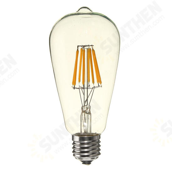 E27 ST64 8W Clear Cover Dimmable Edison Retro Vintage Filament COB LED Bulb Light Lamp AC110/220V