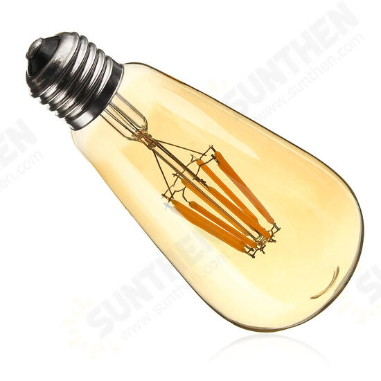 E27 ST64 8W Golden Cover Dimmable Edison Retro Vintage Filament COB LED Bulb Light Lamp AC110/220V