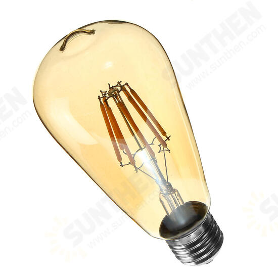 E27 ST64 8W Golden Cover Dimmable Edison Retro Vintage Filament COB LED Bulb Light Lamp AC110/220V