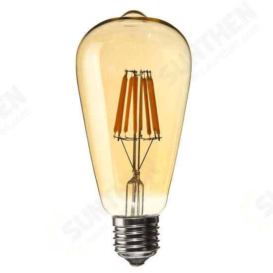 E27 ST64 8W Golden Cover Dimmable Edison Retro Vintage Filament COB LED Bulb Light Lamp AC110/220V