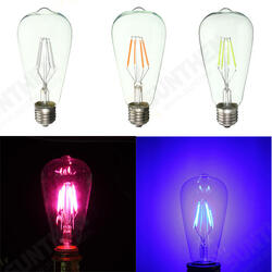 E27 ST64 Retro Edison LED 4W COB Squirrel Cage Colorful Filament Glass Light Lamp Bulb AC 220V E27 ST64 Retro Edison LED 4W COB Squirrel Cage Colorful Filament Glass Light Lamp Bulb AC 220V
