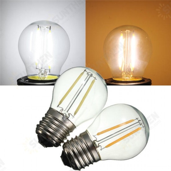 G45 E27 2W White/Warm White Non-Dimmable COB LED Filament Retro Edison Bulbs 220V G45 E27 2W White/Warm White Non-Dimmable COB LED Filament Retro Edison Bulbs 220V