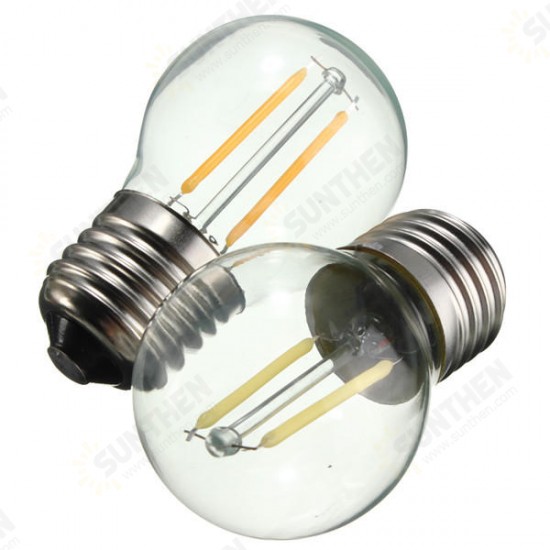 G45 E27 2W White/Warm White Non-Dimmable COB LED Filament Retro Edison Bulbs 220V G45 E27 2W White/Warm White Non-Dimmable COB LED Filament Retro Edison Bulbs 220V