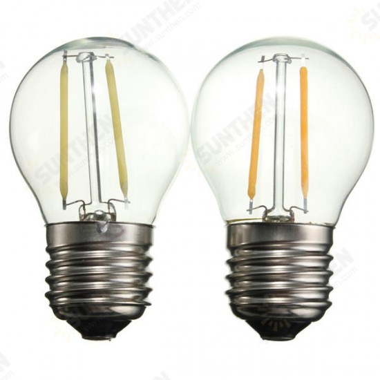 G45 E27 2W White/Warm White Non-Dimmable COB LED Filament Retro Edison Bulbs 220V G45 E27 2W White/Warm White Non-Dimmable COB LED Filament Retro Edison Bulbs 220V