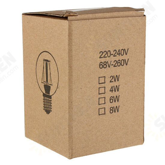 G80 E27 6W Warm White COB LED Filament Retro Edison Bulbs 220V