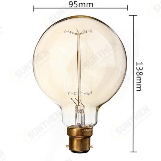 G95 B22 60W 110/220V 138mm x 95mm Incandescent Bulbs Retro Edison Bulb