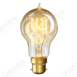 AC220V B22 60W A19 Teardrops Shape Amber Shell Edison Retro Incandescent Light Bulb for Home AC220V B22 60W A19 Teardrops Shape Amber Shell Edison Retro Incandescent Light Bulb for Home