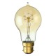 AC220V B22 60W A19 Teardrops Shape Amber Shell Edison Retro Incandescent Light Bulb for Home