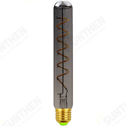 Lighting Designer AC220-240V 2700K 4W Dimmable T28*185mm Antique Style Smoky Gray Glass LED Incandescent Light Bulb Edison Bulb Filament Lamp Retro