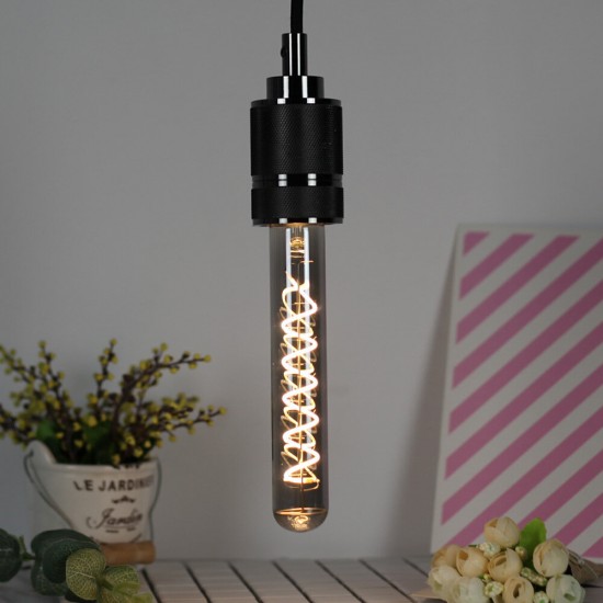 Lighting Designer AC220-240V 2700K 4W Dimmable T28*185mm Antique Style Smoky Gray Glass LED Incandescent Light Bulb Edison Bulb Filament Lamp Retro