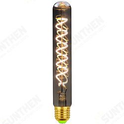 Lighting Designer AC220-240V 2700K 4W Dimmable T28*185mm Antique Style Smoky Gray Glass LED Incandescent Light Bulb Edison Bulb Filament Lamp Retro