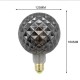 Lighting Designer AC220V E27 2700K 4W G125 LED Incandescent Light Bulb Smoky Gray Pineapple Pattern Glass Edison Bulb Filament Lamp Retro Decor