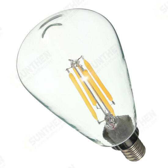 Retro E12 4W Edison Filament Bulb LED Warm White Pure White Light Lamp Candle AC 110V