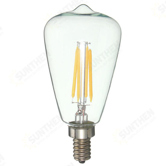 Retro E12 4W Edison Filament Bulb LED Warm White Pure White Light Lamp Candle AC 110V