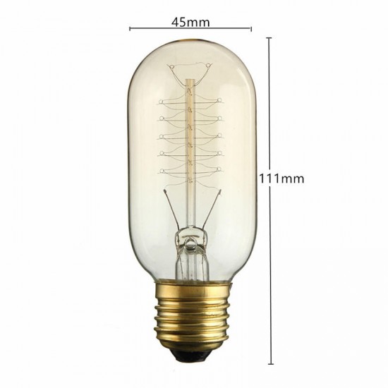 T45 E27 30W 220V 120lm Incandescent Bulb Retro Edison Light Bulbs