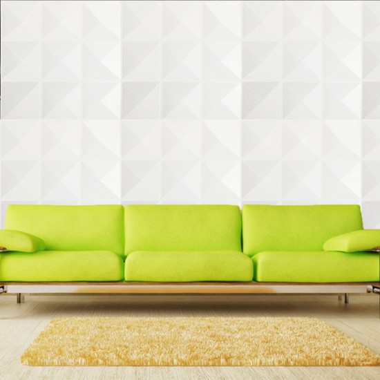 12pcs Set 3D Wall Panel EcoFriendly Paintable Cover Home Room Background Decals 32sqft
