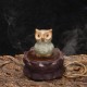 Owl Ceramic Backflow Incense Burner Smoke Cones Holder Sticks Censer Clay Decor