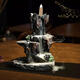 Backflow Incense Cone Burner Censer Holder Mountain Waterfall Stream Home Fragrant Furnace Decor