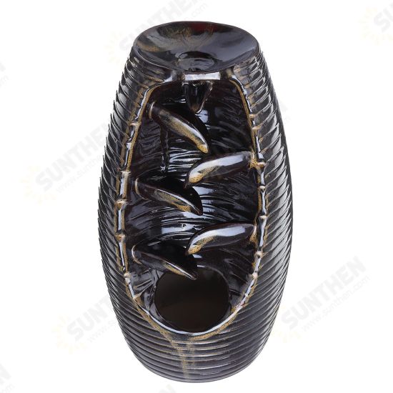 Ceramic Waterfall Backflow Smoke Incense Burner Censer Holder Home Decor