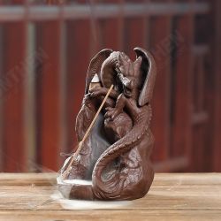 Dragon Ceramic Waterfall Backflow Cone Incense Burner Smoke Censer Holder Decor Dragon Ceramic Waterfall Backflow Cone Incense Burner Smoke Censer Holder Decor