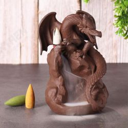 Dragon Ceramic Waterfall Backflow Cone Incense Burner Smoke Censer Holder Decor Dragon Ceramic Waterfall Backflow Cone Incense Burner Smoke Censer Holder Decor