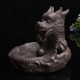 Dragon Fish Backflow Tower Burner Holder Ceramic With 10Pcs Cone Incense Decor