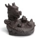 Dragon Fish Backflow Tower Burner Holder Ceramic With 10Pcs Cone Incense Decor