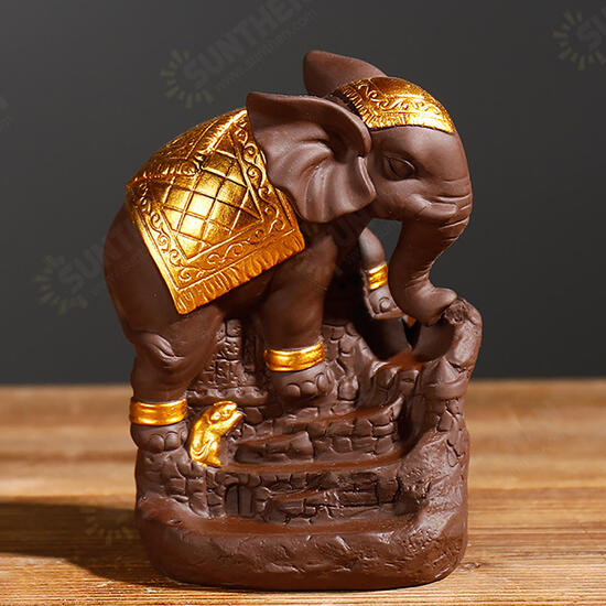 Backflow Incense Burner Elephant G od Censer Stick Holder