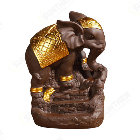 Backflow Incense Burner Elephant G od Censer Stick Holder