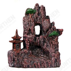 Mountain Waterfall Pavilion Backflow Incense Cone Burner Holder Fragrant Home Censer Decor Mountain Waterfall Pavilion Backflow Incense Cone Burner Holder Fragrant Home Censer Decor