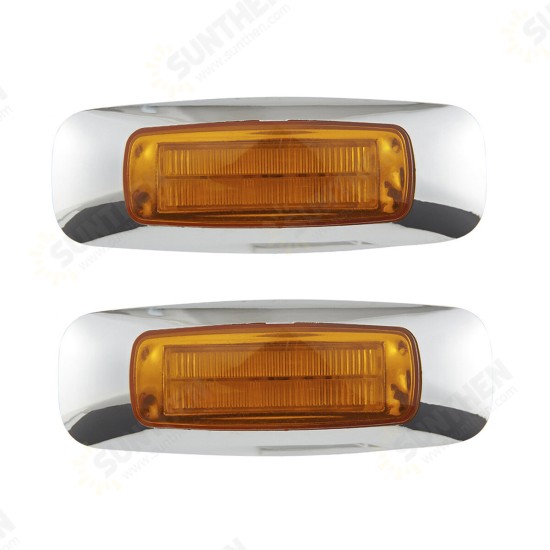 2X 8LED 12V/24V Waterproof Side Marker Lights Taillights For Truck Pickup