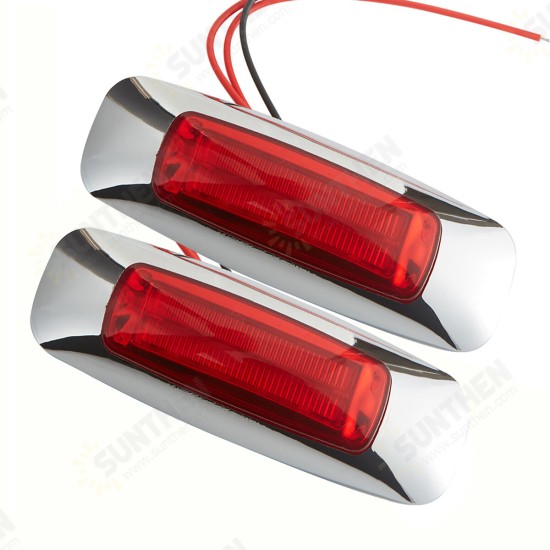 2X 8LED 12V/24V Waterproof Side Marker Lights Taillights For Truck Pickup