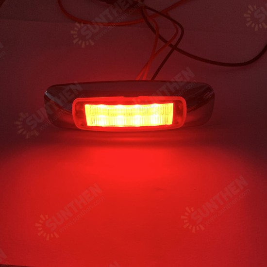 2X 8LED 12V/24V Waterproof Side Marker Lights Taillights For Truck Pickup