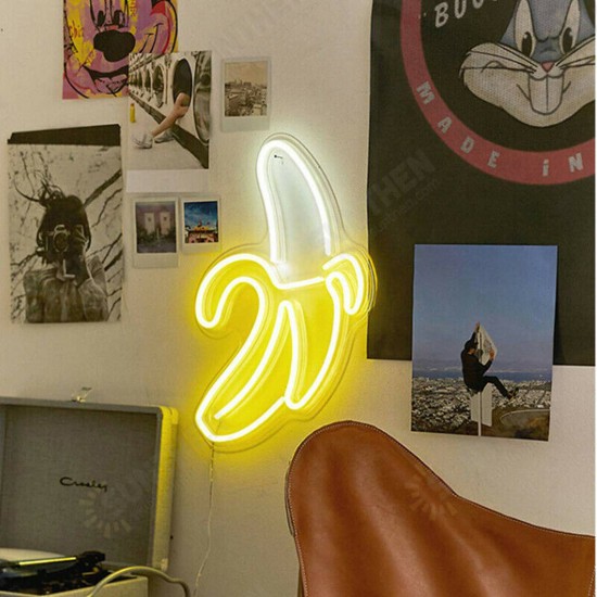 Banana LED Neon Sign Light Art Wall Lamp for Bar Pub Bedroom Decoration