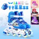 3 Sizes Adjustable Inline Skates Set with LED Flashing Wheels Safe Roller Light Up Illuminating Wheels Beginner Skates Roller with Protective for Adult＆Kids