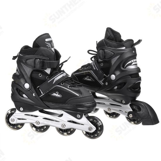 4 Size Adjustable Safe＆Durable Inline Skates for Kids and Adults Outdoor Blades Roller Skates with Full Light Up LED Wheels Boys Girls Gifts