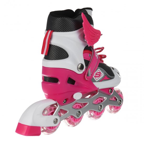 Kids Inline Skates Adjustable Illuminating Roller Skating Shoes Sliding Skating Sneakers