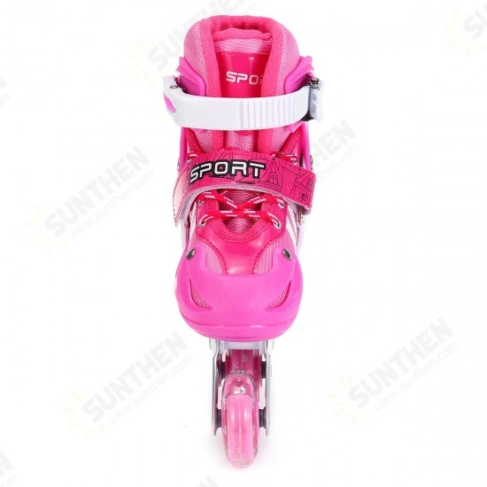 S/M/L Inline Skates with 4 LED PVC Skate Wheels Entry-level Kid Women Men Roller Skates Birthday Gift for Teen Girl Boy Teenager