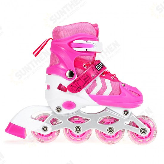 S/M/L Inline Skates with 4 LED PVC Skate Wheels Entry-level Kid Women Men Roller Skates Birthday Gift for Teen Girl Boy Teenager