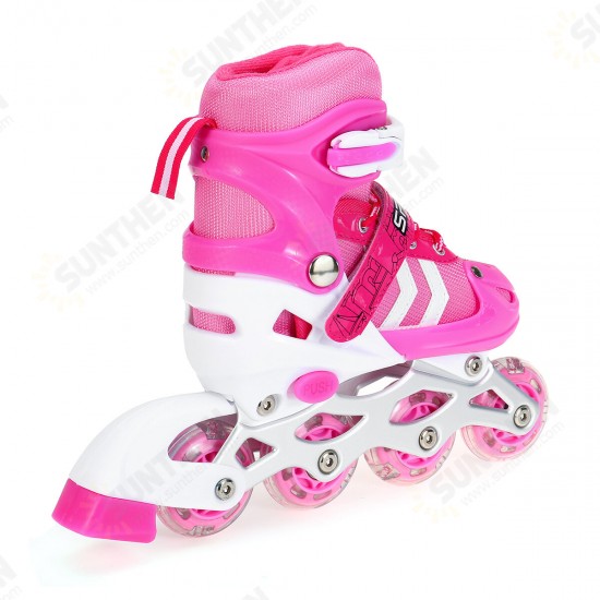 S/M/L Inline Skates with 4 LED PVC Skate Wheels Entry-level Kid Women Men Roller Skates Birthday Gift for Teen Girl Boy Teenager