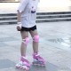 S/M/L Inline Skates with 4 LED PVC Skate Wheels Entry-level Kid Women Men Roller Skates Birthday Gift for Teen Girl Boy Teenager