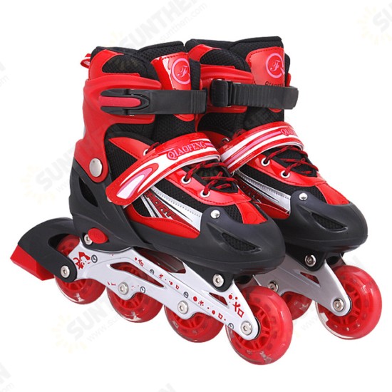 Single Flash Skates Skate Shoes Inline Skates Adjustable Inline Skates Speed Skates Breathable Adult Children's Roller Skates