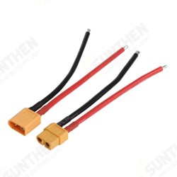 1 Pair XT60 Battery Male And Female Connector Bullet Plug with Silicon 14 AWG Wire And Cable for RC Lithium Polymer Battery 1 Pair XT60 Battery Male And Female Connector Bullet Plug with Silicon 14 AWG Wire And Cable for RC Lithium Polymer Battery