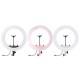 100-240V 18 inch Ring Light Mobile Phone Live Beauty Night Light + Hose Phone Clip + PTZ Stepless Dimming