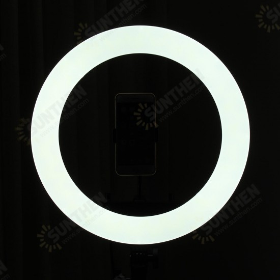 100-240V 18 inch Ring Light Mobile Phone Live Beauty Night Light + Hose Phone Clip + PTZ Stepless Dimming