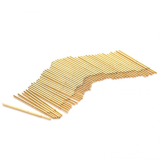 100 Pcs PA50-Q1 Gold-Plated Test Probe Outer Diameter 0.68mm Length 16.55mm Test Tool Spring For Testing Circuit Board Instruments Test Pin