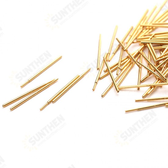 100 Pcs PA50-Q1 Gold-Plated Test Probe Outer Diameter 0.68mm Length 16.55mm Test Tool Spring For Testing Circuit Board Instruments Test Pin